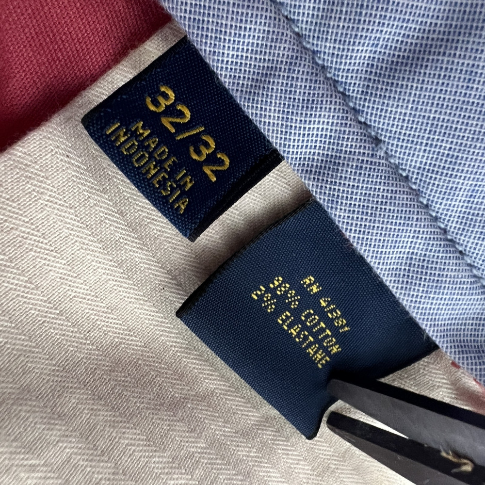 Polo Ralph Lauren Pants Suffield Mens 32x30 Red Coral Classic Fit Stretch Chino - Picture 12 of 16